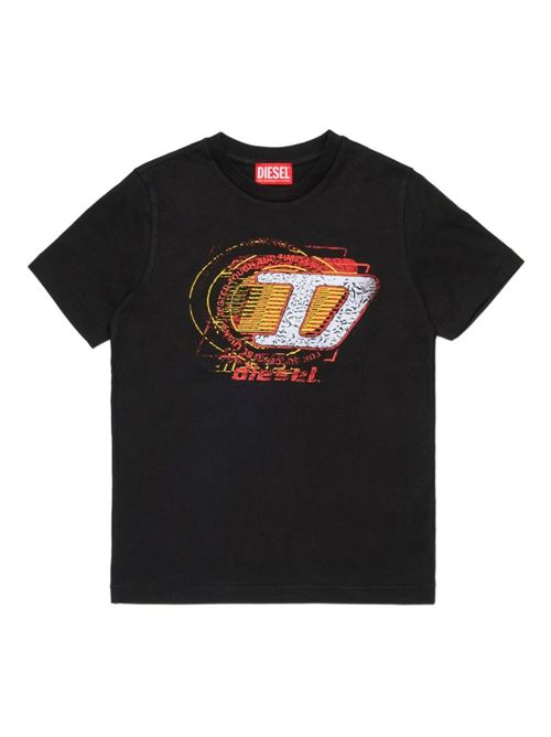T-shirt bambino Diesel nera a manica corta DIESEL KIDS | J025890GRAIK900